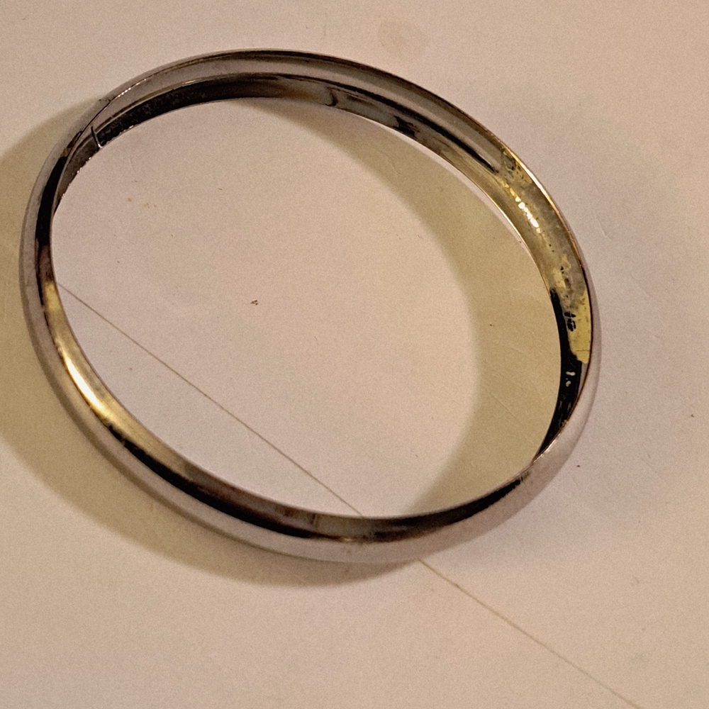Wide Silver Bangle Bracelet